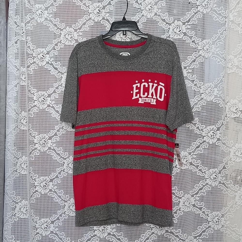 Ecko Unltd Men's Red Gray T Shirt Size M
